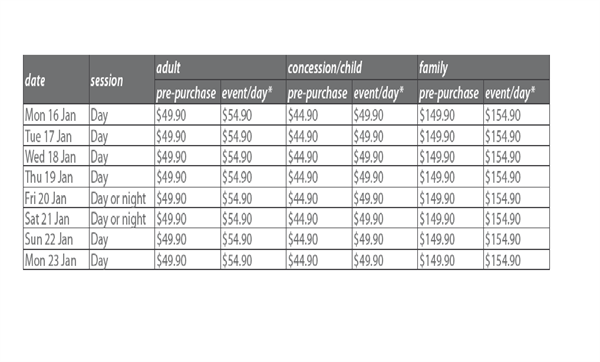 Australian open schedule, price, online booking prize money