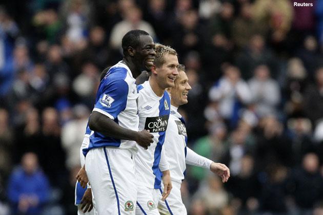 Blackburn players in action